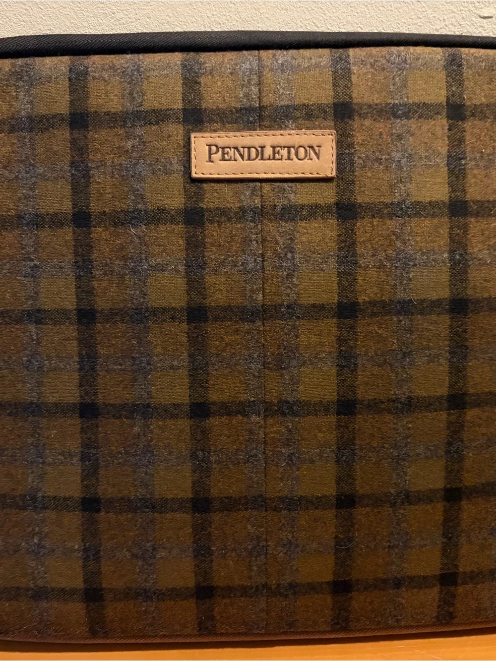 Pendleton Olive and Gray Plaid Laptop Sleeve